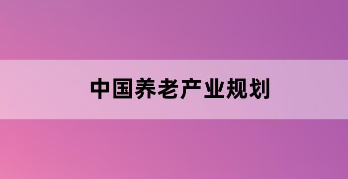 2020我国养老服务业的现状