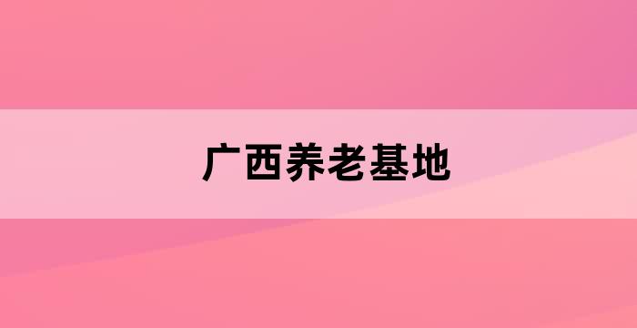 广西养老服务产业联合会