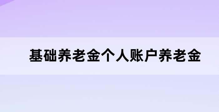 基本养老金个人账户