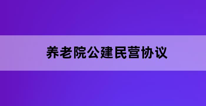 政府公办养老机构