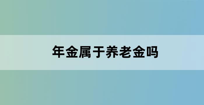 养老金中的年金是什么