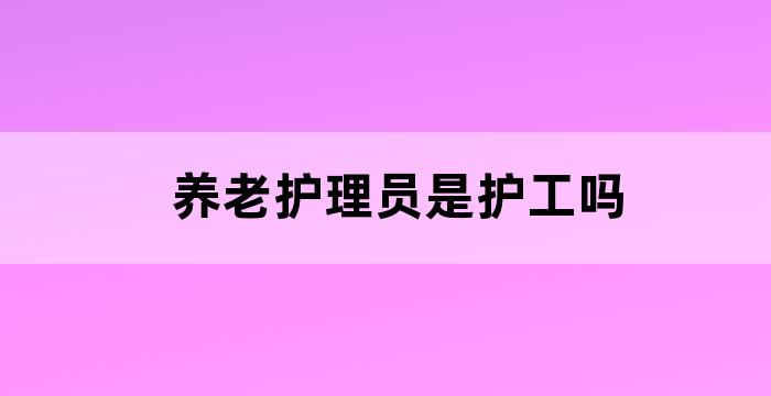 养老护理员工作