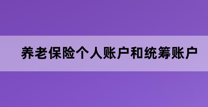 养老保险个人账户和统筹账户