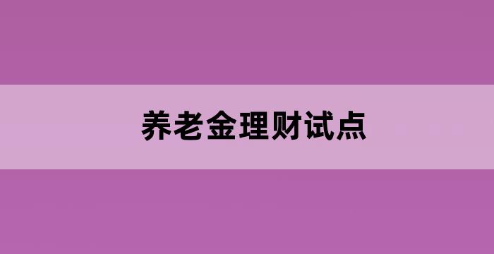 养老净值型理财产品