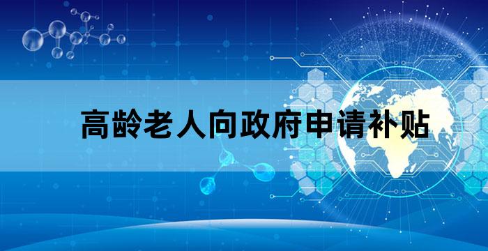 老年人政府补助申请书