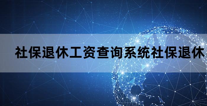 社保退休工资查询电话