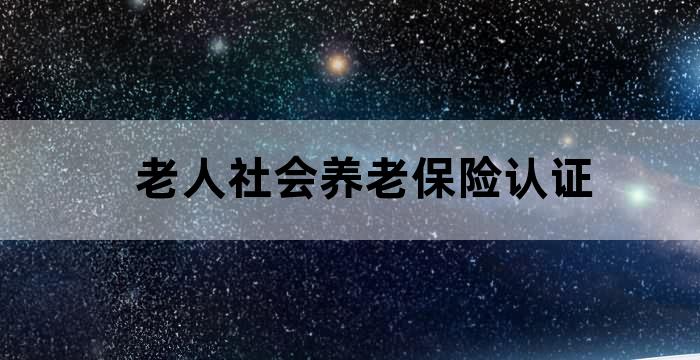 城乡居民养老保险认证