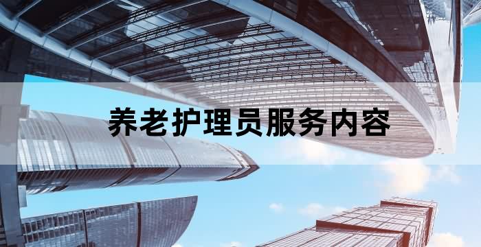 养老机构护理服务
