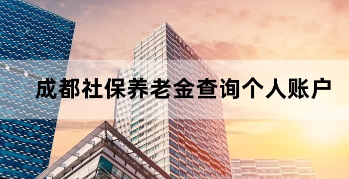 成都社保养老金查询个人账户 成都社保养老金查询个人账户
