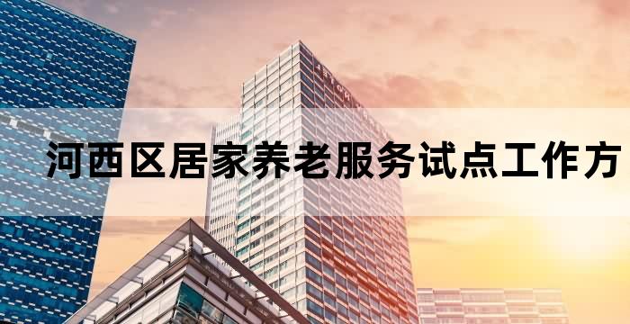 社区高龄老人居家养老服务项目