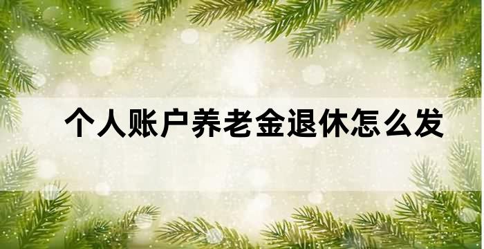 个人账户养老金怎么发