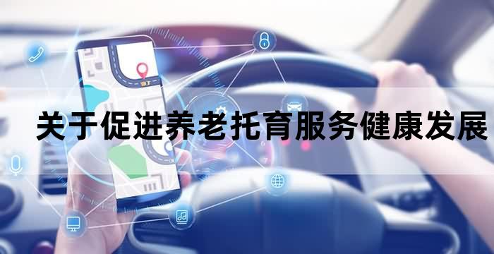 促进养老托育服务健康发展