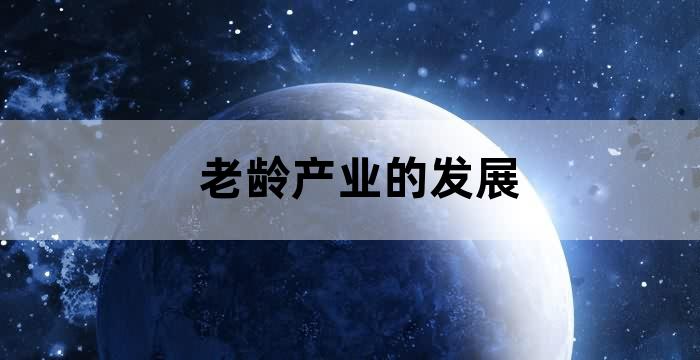 养老服务业和老龄化