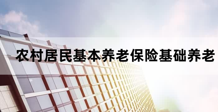 农民 基本养老保险