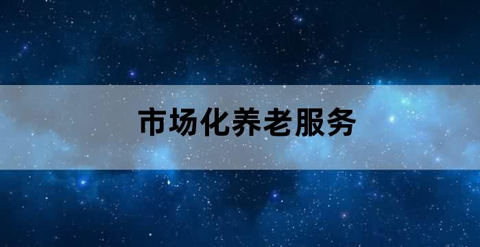 养老服务完全市场化