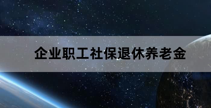 企业职工社保退休养老金 企业职工社保退休养老金
