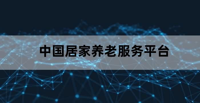 居家养老服务系统