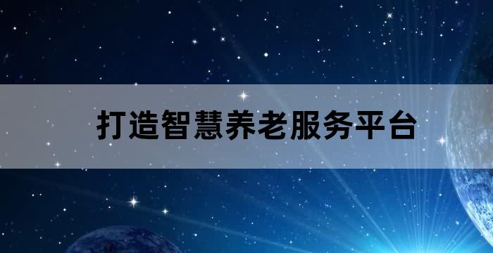 老年智慧养老服务系统