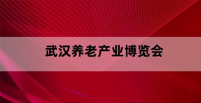 武汉市养老服务产业协会