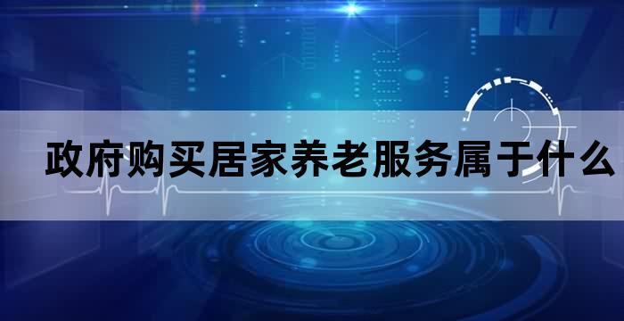 政府购买居家养老服务属于什么类 政府购买居家养老服务属于什么类