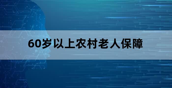 农村留守老年人关爱服务体系