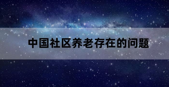 中国养老服务问题探讨