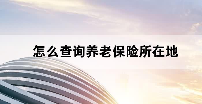 社会养老保险查询方法