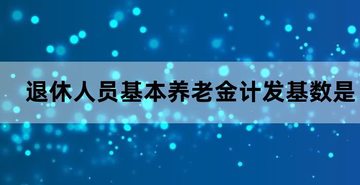 退休人员基本养老金计发基数是什么意思