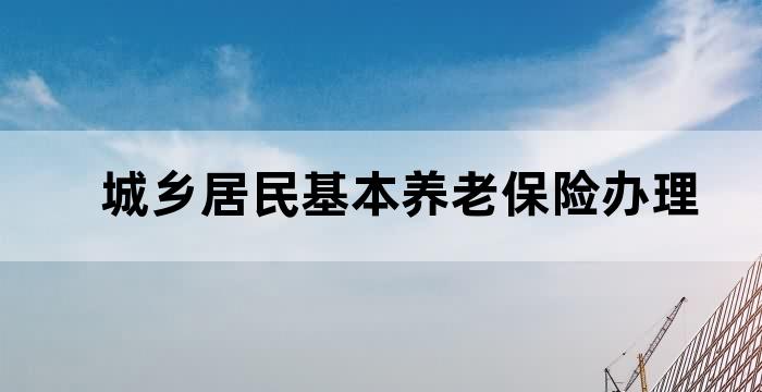 办理城乡居民养老保险的办理流程