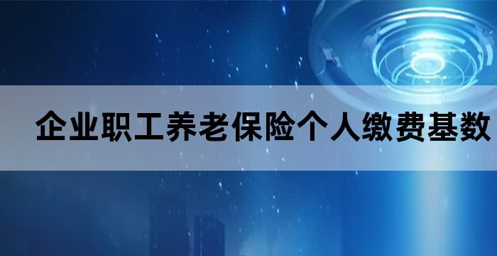 社保个人账户缴费基数