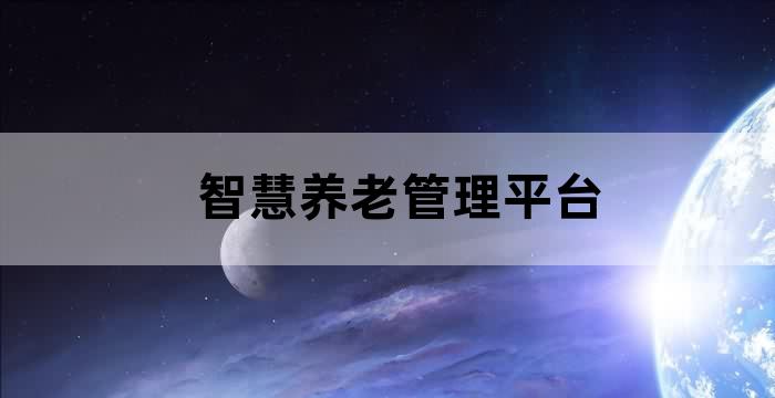 智慧养老民政监管平台