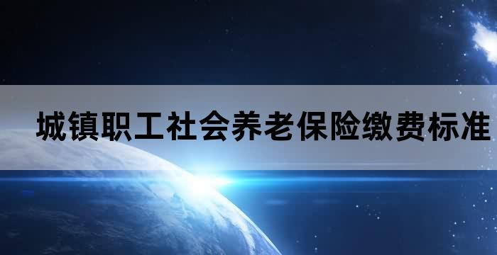 城镇职工社会养老保险缴费标准