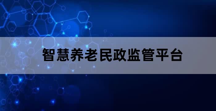 智慧民政养老系统