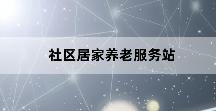 社区养老提供的服务