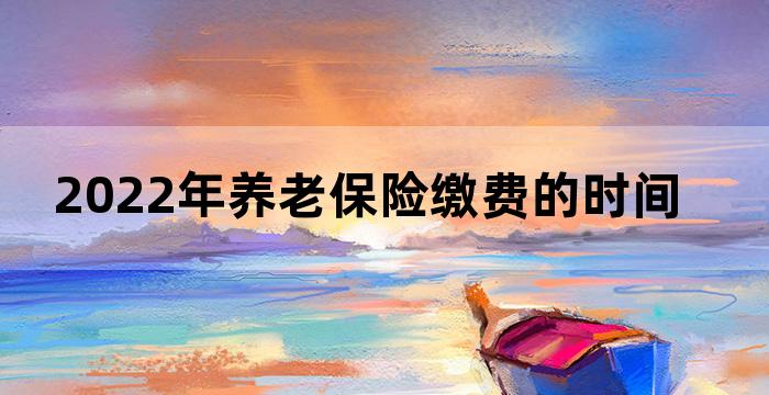 2022年养老保险缴费的时间