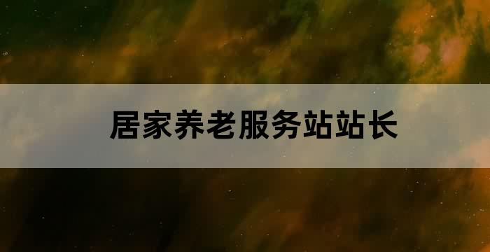 智慧社区居家养老服务