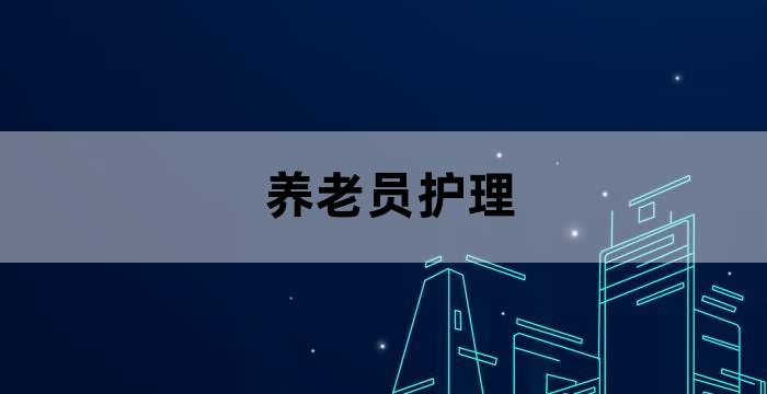 养老机构护理服务