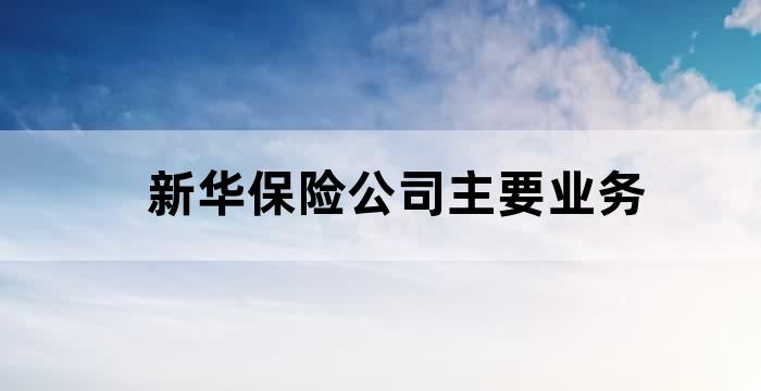 新华保险公司吗