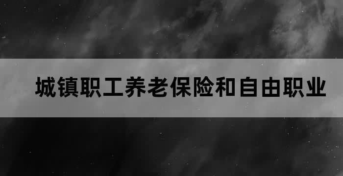 自由职业者怎样交城镇职工养老保险