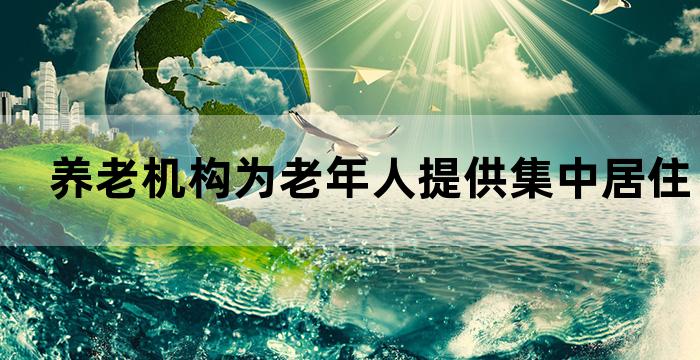 老年人居住在专业的养老机构中,由服务人员