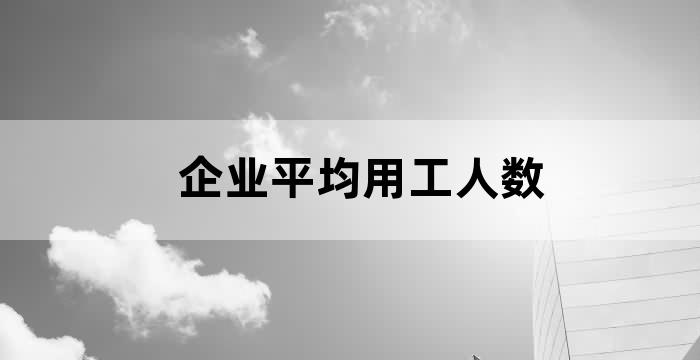 企业从业人员年平均人数