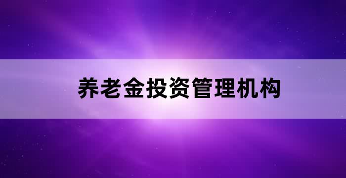 养老基金与资本市场