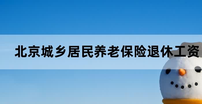 北京市基本养老金
