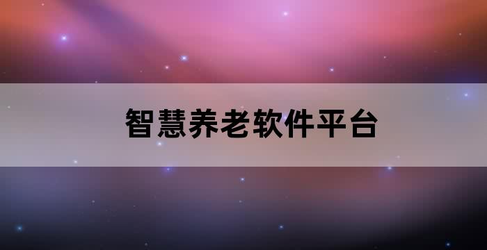 智慧养老网