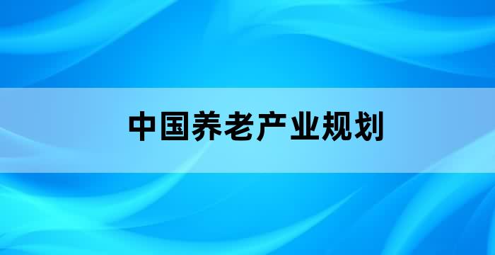 我国养老服务需求