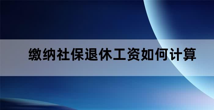 缴纳社保退休工资如何计算 缴纳社保退休工资如何计算