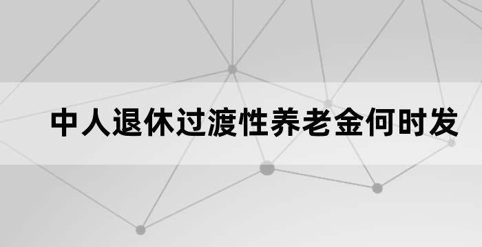 中人退休过渡期到哪一年
