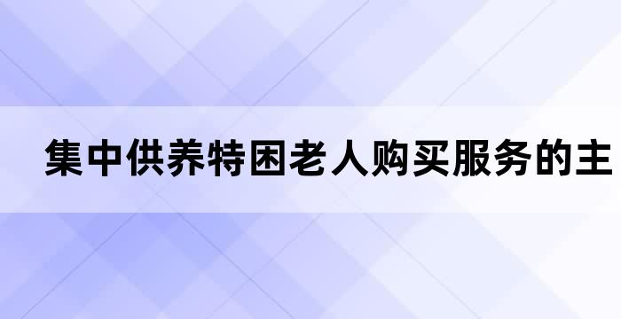关于政府购买养老服务