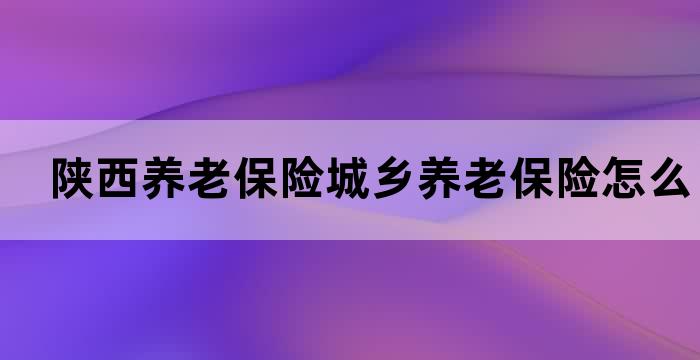 陕西个人养老保险查询个人账户查询