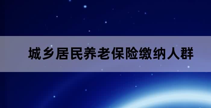 城乡居民养老保险参保单位